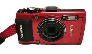OLYMPUS Digital Camera STYLUS TG-4 Tough Red W/Case, Battery & Charger